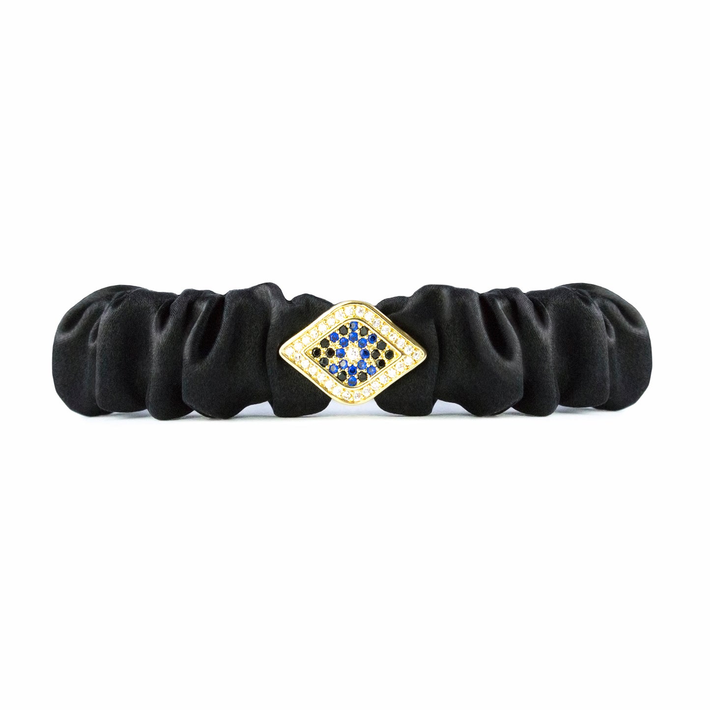 Slim Scrunchie Schwarz Evil Eye