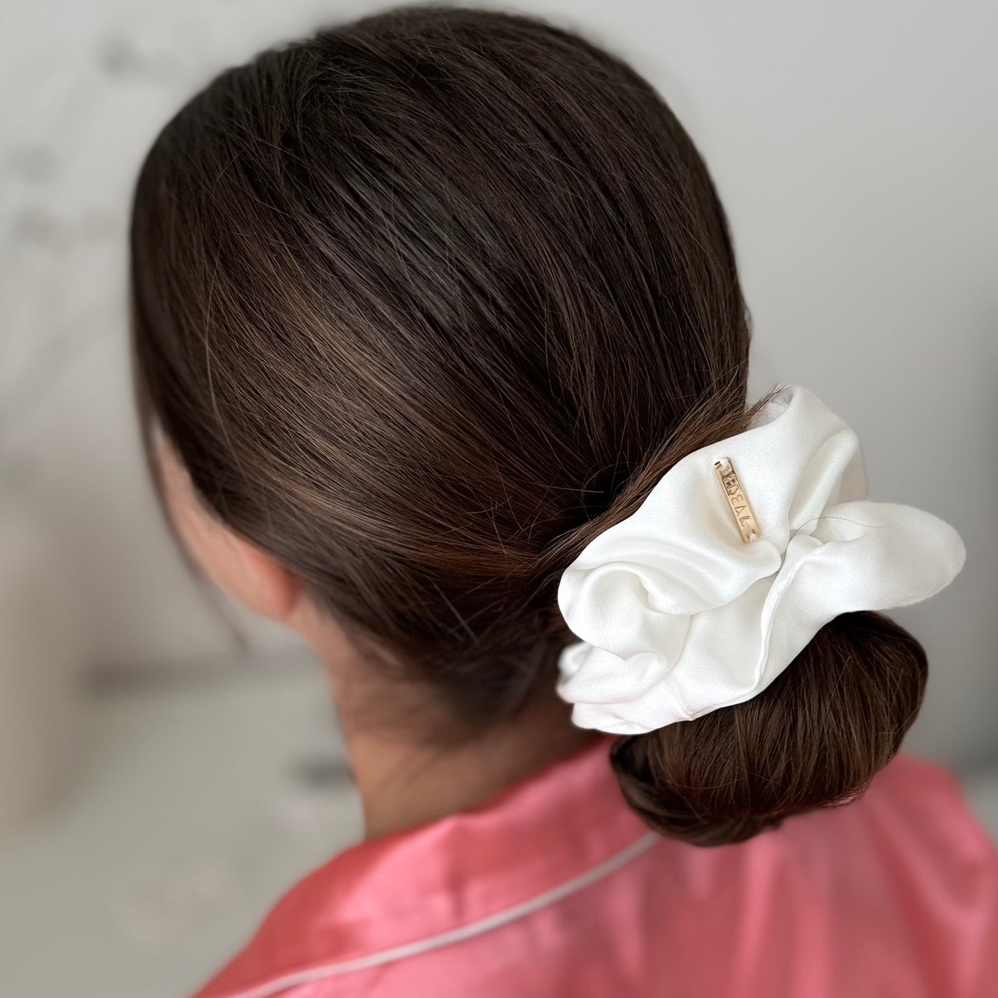 Large Scrunchie Weiß