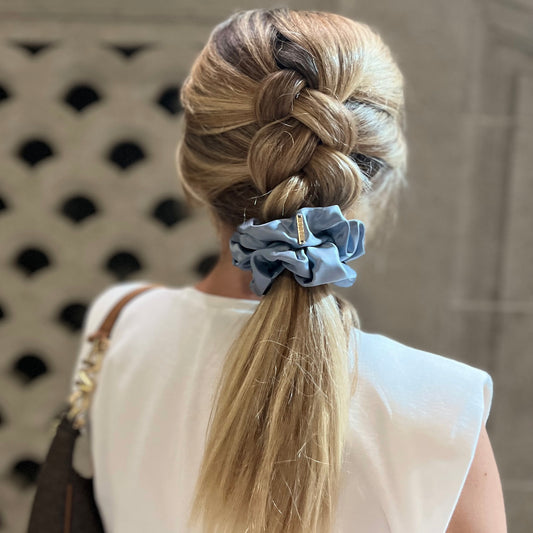 Large Scrunchie Blau