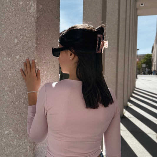 Haarklammer "Rosa Shell"