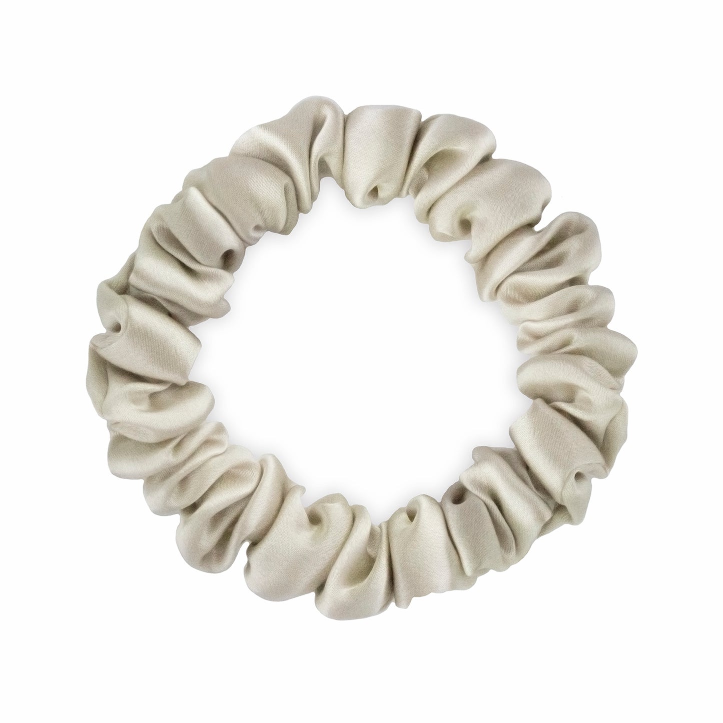 Slim Scrunchie Beige
