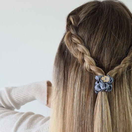 Slim Scrunchie Blau Hamsa Hand