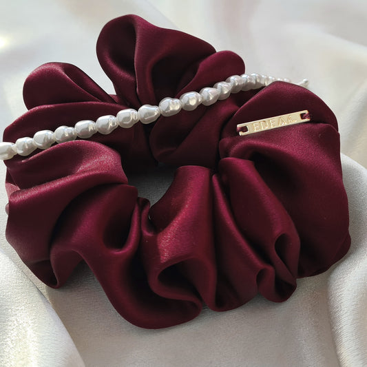 Large Scrunchie Weinrot