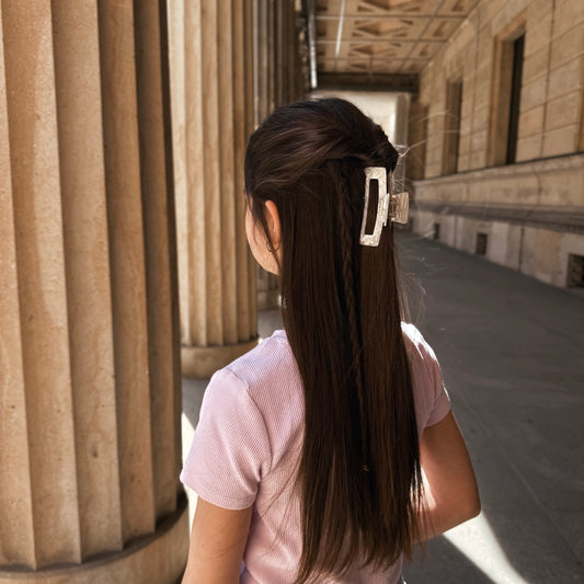 Haarklammer "Weiß Shell"