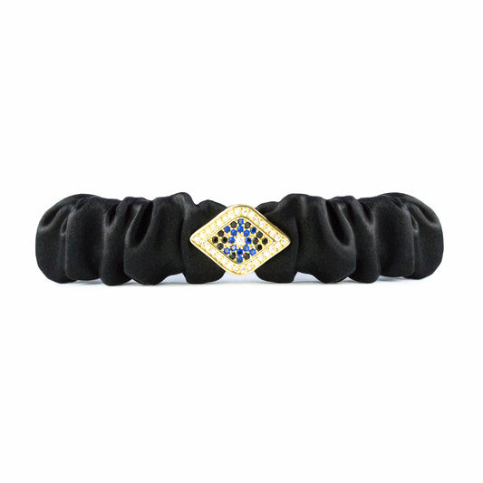 Slim Scrunchie Schwarz Evil Eye