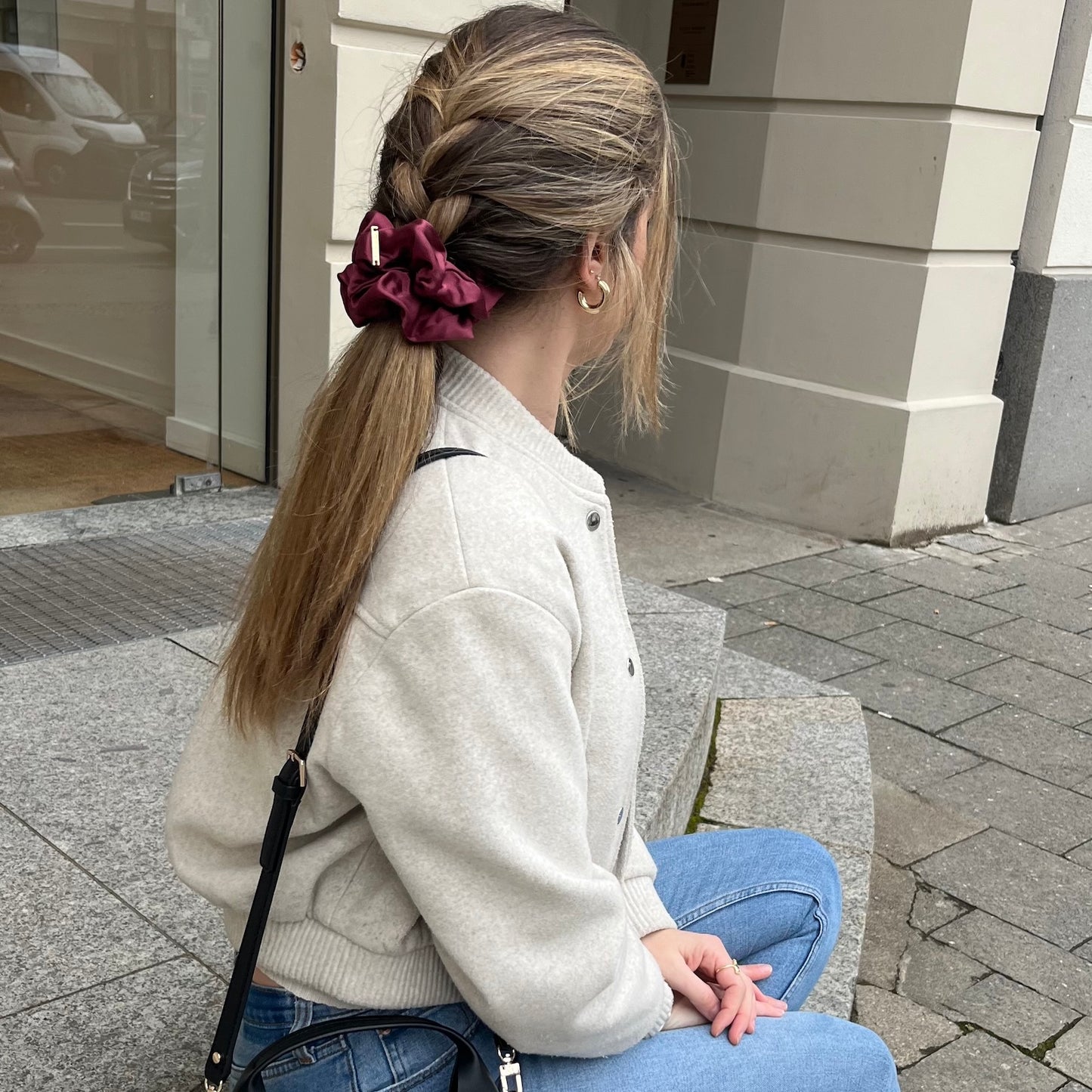 Large Scrunchie Weinrot