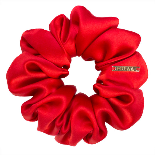 Large Scrunchie aus Seide Rot