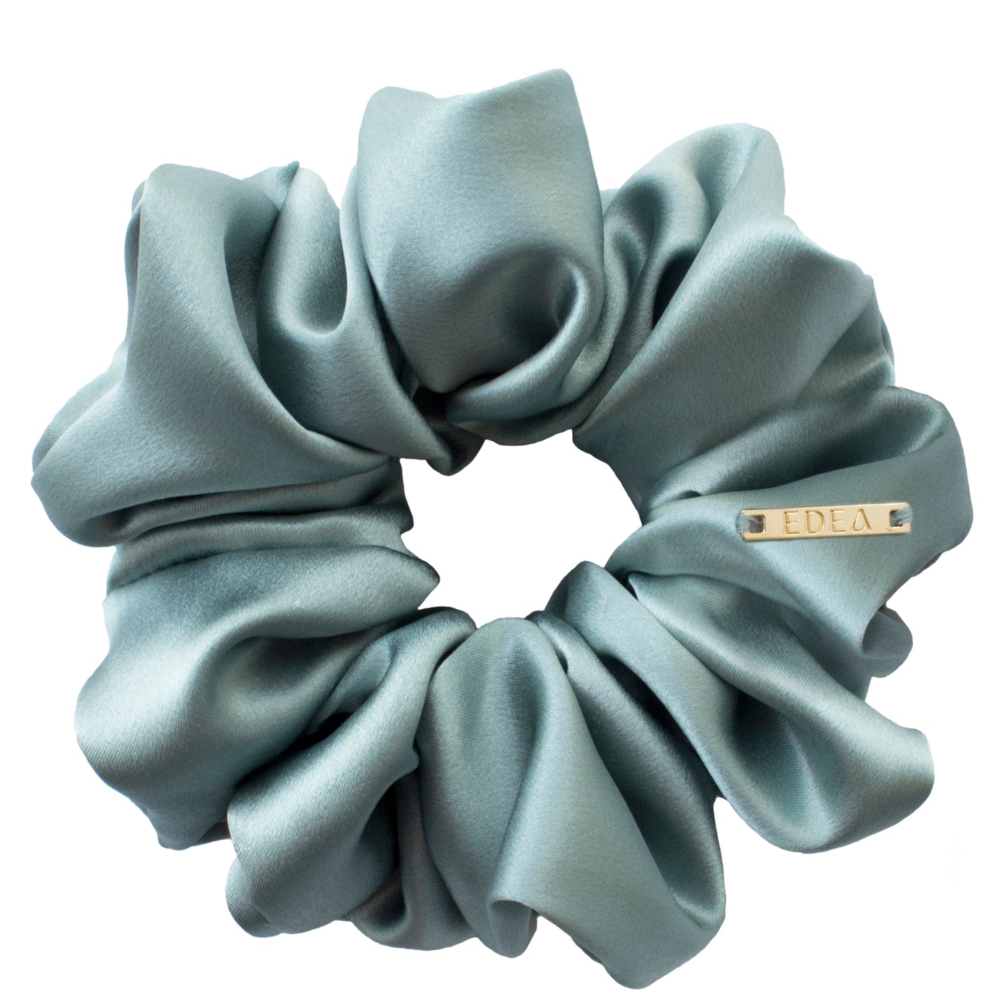 Large Scrunchie aus Seide Wassergrün